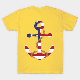 Red, White and Blue Anchor. T-Shirt